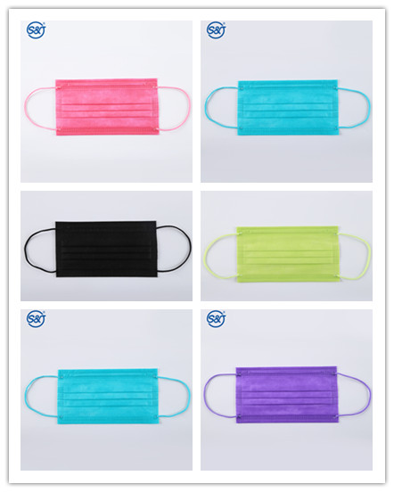 EN14683 Disposable Orange China Surgical Colorful Medical Face Mask