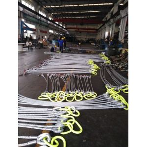 8 Tonne DNV 2.7-1 Wire Rope Sling Assembly , 4 Leg Wire Rope Sling