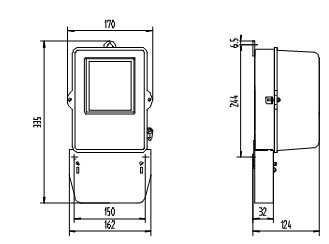 3P4W Electromechanical Three Phase Energy Meter , Mechanical Power Meter of