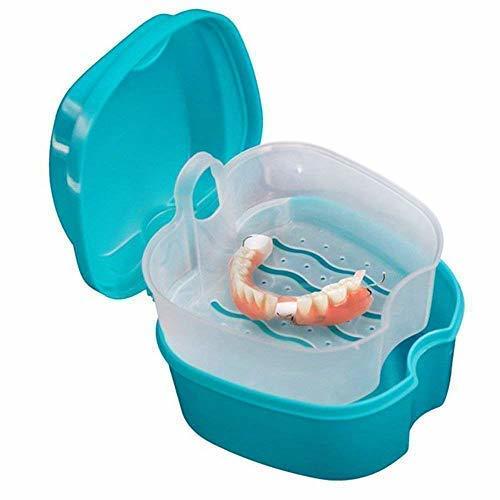 Quality Portable Storage Denture Bath Case With Strainer , Travel False Teeth Holder Custom Color wholesale