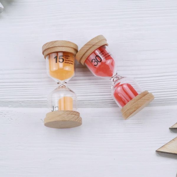 6pcs Pack Set Small Hourglass 1 3 5 10 15 20 30 Minutes For Kids Time Management