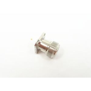 Cheap Coaxial Female N Type RF Connector Nickel Plated 4 Holes Flange Mount for sale