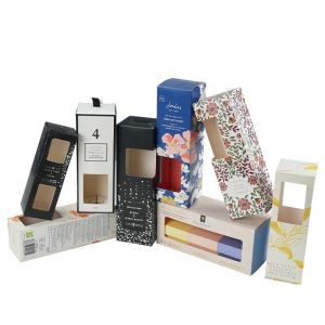 Black Printing Reed Diffuser Strong Cardboard Boxes Fragrance Perfume Gold Hot