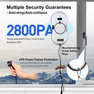 4hrs Charging Window Cleaner Robot Bluetooth Automatic Robot Washing Windows