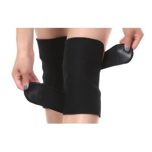 Black Freely Adjusted Self Heating Knee Pad For Mountaineering Movement