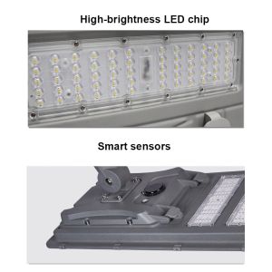 Outdoor 60w Led Solar Street Light With Auto ON OFF Function 180LM/W
