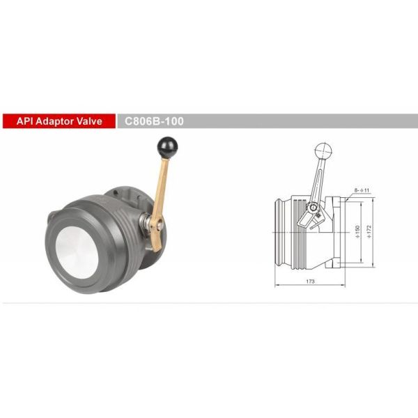 Aluminum Alloy API Adaptor Valve for Tanks Getc806b-100