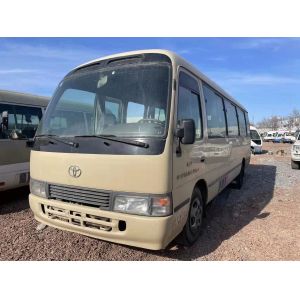 Japan Toyota Coaster Bus Gasoline Mini Bus Use For West Africa 23-30seats