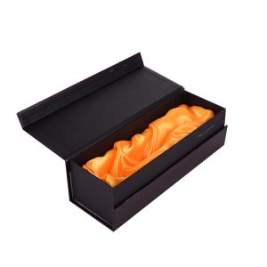Handmade Gift Packing Boxes Black Magnetic Cardboard Wine Presentation Box