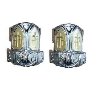 Gold Cross Decorations Parts Of A Coffin , 15 - E# Cross Pattern Coffin Corner