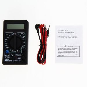 Mini Digital Multimeter with Buzzer Voltage Ampere Meter Test Probe DC AC LCD