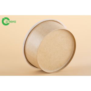 China Leak Proof Brown Paper Food Bowls Strong Sturdy Recyclable 42 Oz ISO Certificate on sale