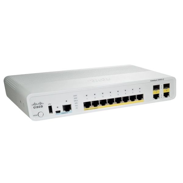 Quality Cisco Catalyst 8 x 10/100 Fast Ethernet Port managed PoE network switch WS-C2960C-8PC-L wholesale