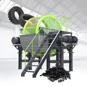 Double Shaft Shredder Machine Used Tyre Metal Wood Paper Plastic Shredder
