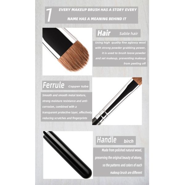 A60 Beginner Professional Detailed Eye Brushes Artist Small Eyeshadow Brush Customized