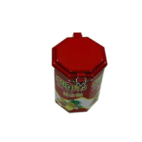 Quality Personalized Printing Sealed Tin Cans , Hexagon Gift Box Environmentally Friendly wholesale