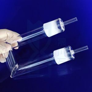 Customized Quartz Oil Burner Bulb Glass Tube ISO9001 Science Lab