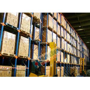 Powder Coated Pallet Drive In And Drive Through Racking For Beverage Companies