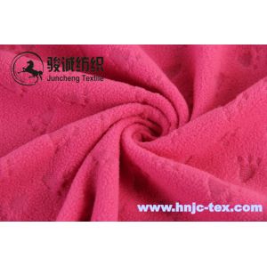 Single side embossed pattern polar fleece/coral fleece fabric for pajama and