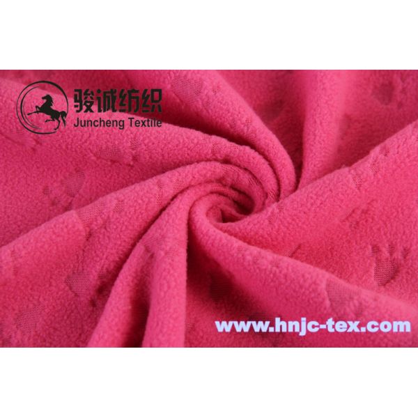 Single side embossed pattern polar fleece/coral fleece fabric for pajama and