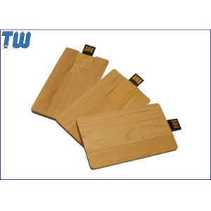 Natural Wood Credit Card 1GB USB Disk Drive Twister UDP Full Color Printing