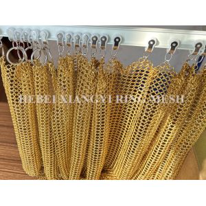 Chainmail Metal Weld Wire Odm Ring Mesh Curtain For Ceiling Treatment Drapery