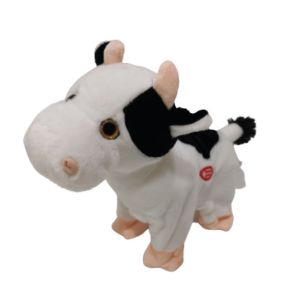 Cheap 0.22m 8.66in Plush Cute Cow Stuffed Animal Singing Dancing Function for sale