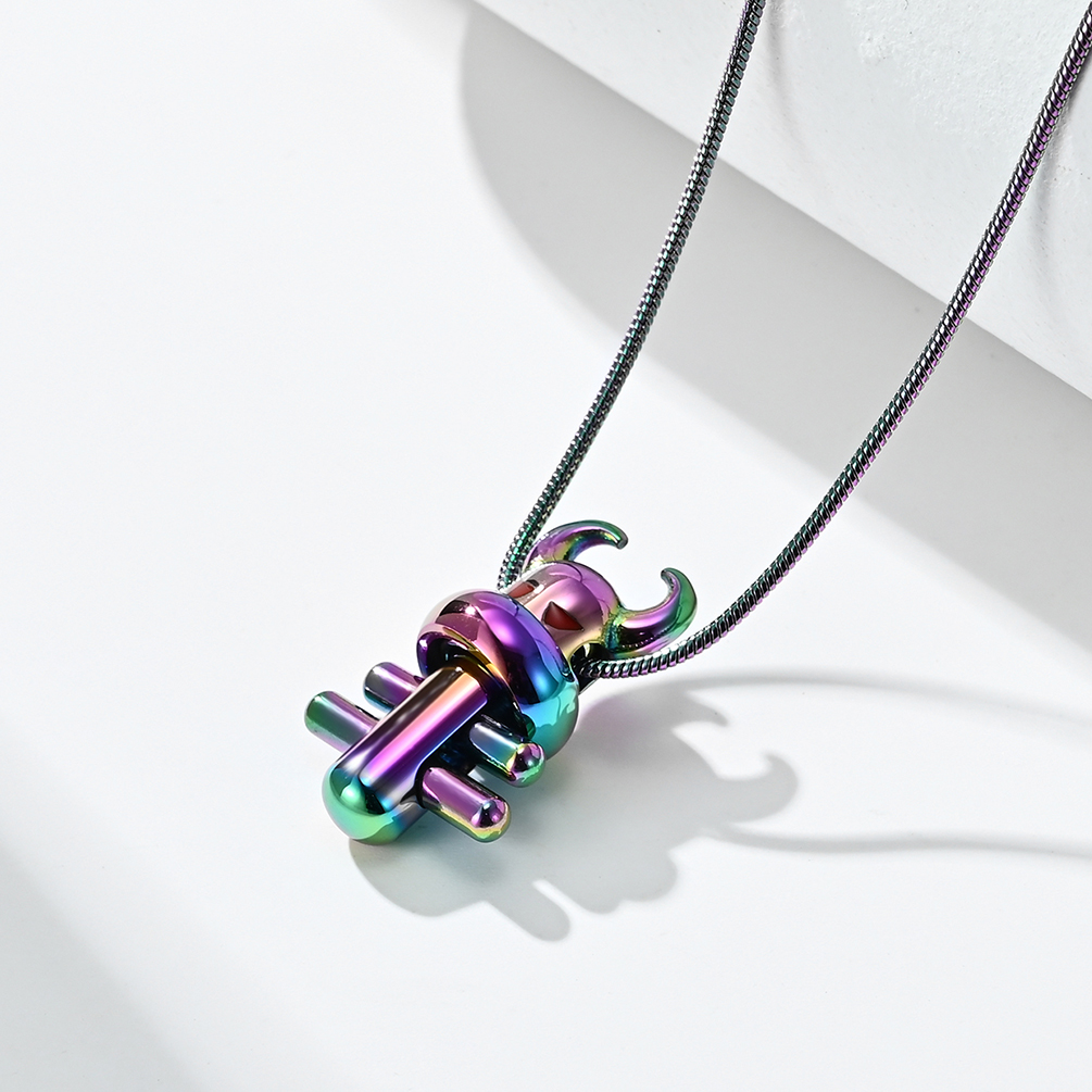 Floral Designs Sheep Shape Cast Pendant Square Pearl Box Chain Necklaces for Men Provide Mould Making And Making Service