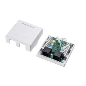 Affordable Plastic Cat6 1port FTP RJ45 Surface Mount Box with Inner Conductor Tc