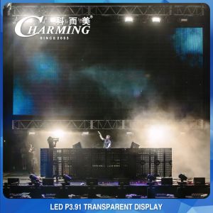 ROHS 256x64 Transparent LED Video Wall Glass Screen Multiscene