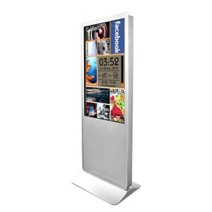 43 Inch Digital Advertising Kiosk , Interactive Lcd Panel Wifi Network Support