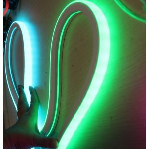 China 50m 24v silicone 5050smd 60leds/m digital rgb led neon flexible strips square 17x17mm on sale