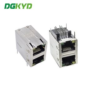 Cheap DGKYD21Q042DB1A4D068 Multi-Port Connector 2X1 Modular Socket Gigabit Filter RJ45 Interface 6U for sale