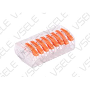 Eight Port Wire Junction Connector / Transparent Fast Wiring Connector