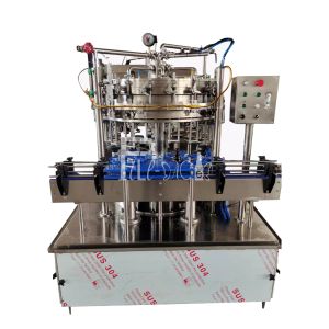 3000BPH Carbonated Beverage Filling Machine / Soft Drink Glass Bottle Pulling