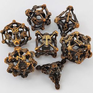 Hollow Skull Multi Face Metal Dice Set Dungeon And Dragon RPG#DND