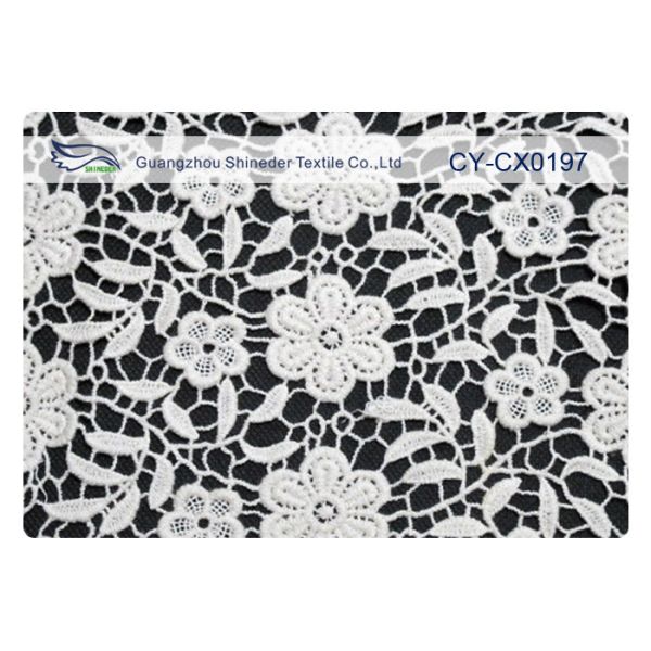 Quality Eco-Friendly Embroidered Lace Fabric for Wedding Dress CY-CX0197 wholesale