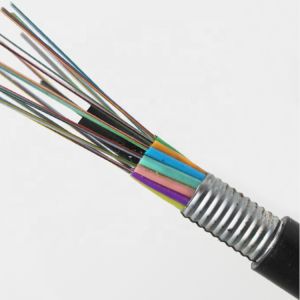 Aerial Single Mode 24 Core GYTA Fiber Optic Cable , G652d Fiber Cable