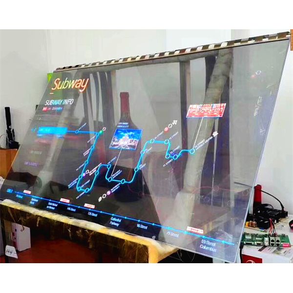 Quality Large Transparent OLED Touch Screen / Thin Transparent Video Glass Screen wholesale