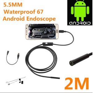 5.5mm waterproof 67 android borescope with USB inspection camera HD6 LED 5