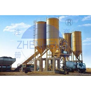 HZS75 Stationary Concrete Batching Plant With 2 * 30kw High Mixing Intensity