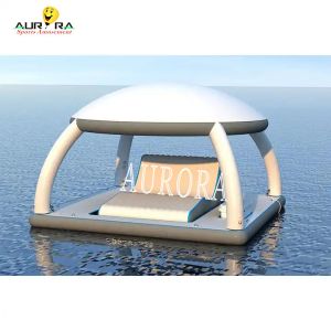 Cheap Custom PVC Inflatable Floating Boat Dock Water Air Pontoon Swim Deck Platform for sale