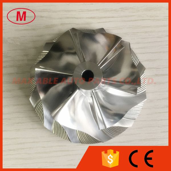 Quality TD05H 20Gg upgrade/25G 60.50/78.00mm 6+6 blades tapered tip angle:0 degree Billet/milling/aluminum 2618 compressor wheel wholesale