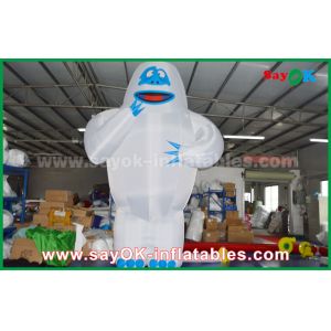 6m High White Inflated Cartoon Model , Customize Size Inflatable Character For