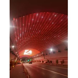 PC DMX512 SMD5050 LED Mesh Display P50 For Outdoor Buildings Easy Installation