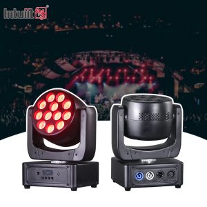 12*8W RGBW 4in1 LED Stage Lighting Mini Wash Rotating Light Moving Head dj