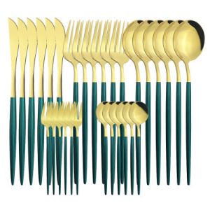 30Pcs Anti Rust Reusable Fork And Spoon Cutlery With Gift Box