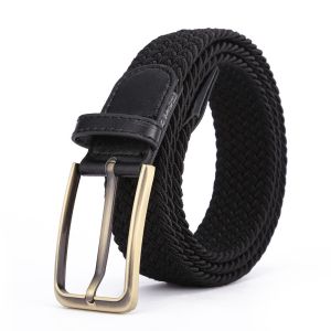 Mix Color 3.5cm Wide Mens Woven Elastic Belt Weave 120cm