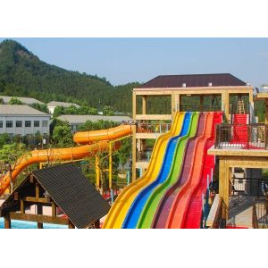 China Rainbow Adult Swimming Pool Water Slides For Holiday Resort 2-14 Visitors on sale