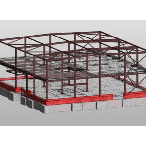 Aluminum Alloy Window Prefab Steel Structure Warehouse Workshop For Fast And